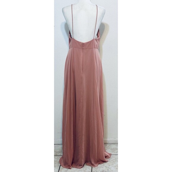 Lovely Lela Size 12R Desert Rose Sleeveless High Neck Chiffon Gown Formal - Picture 8 of 14